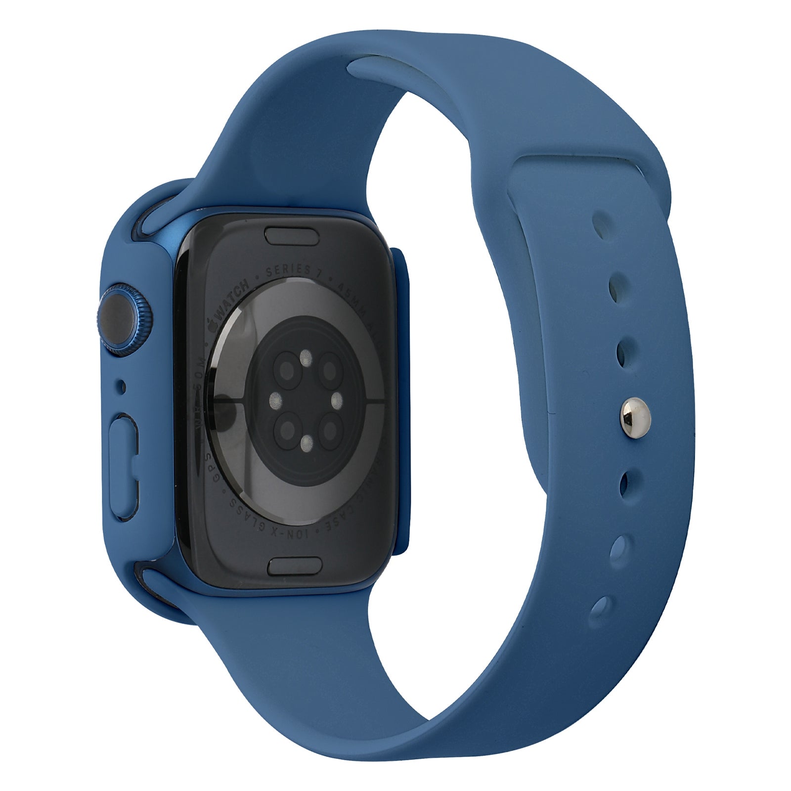 For Apple Watch Series 7 41mm Silicone Outdoor Sports Watch Band+Hard PC Case with Built-in Tempered Glass Screen Protector Size S M For Apple Watch Series 7 41mm Silicone Outdoor Sports Watch Band+Hard PC Case with Built-in Tempered Glass Screen Protector Size S M